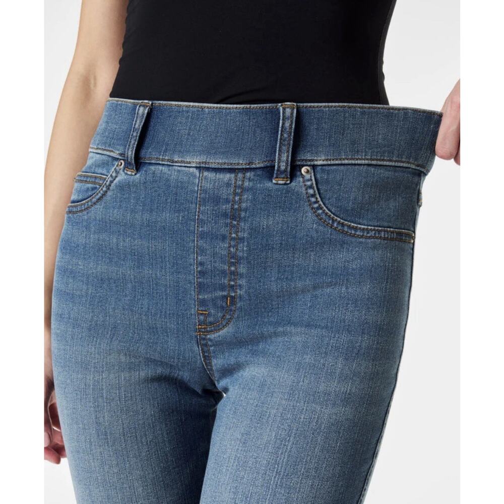 SPANX SpanxShape EveryWear Vintage Indigo Flare Pull-on Jeans #20456R-Sz LARGE - Picture 4 of 15
